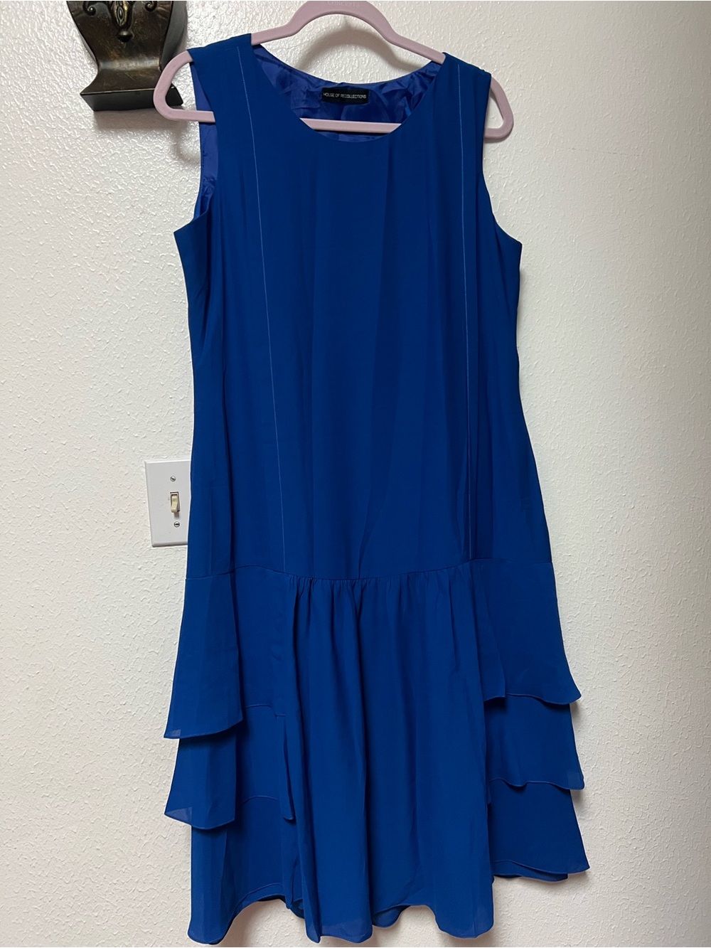 Recollections Sleeveless Cobalt Blue Mini Dress- no size! 12? 14
